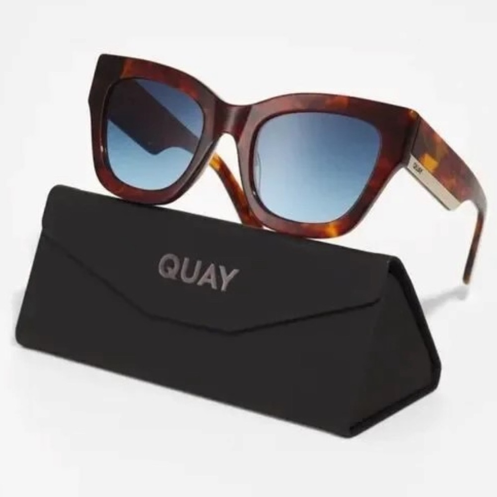 Quay Tortoise Brown Sunglasses with Polarized Lenses - New